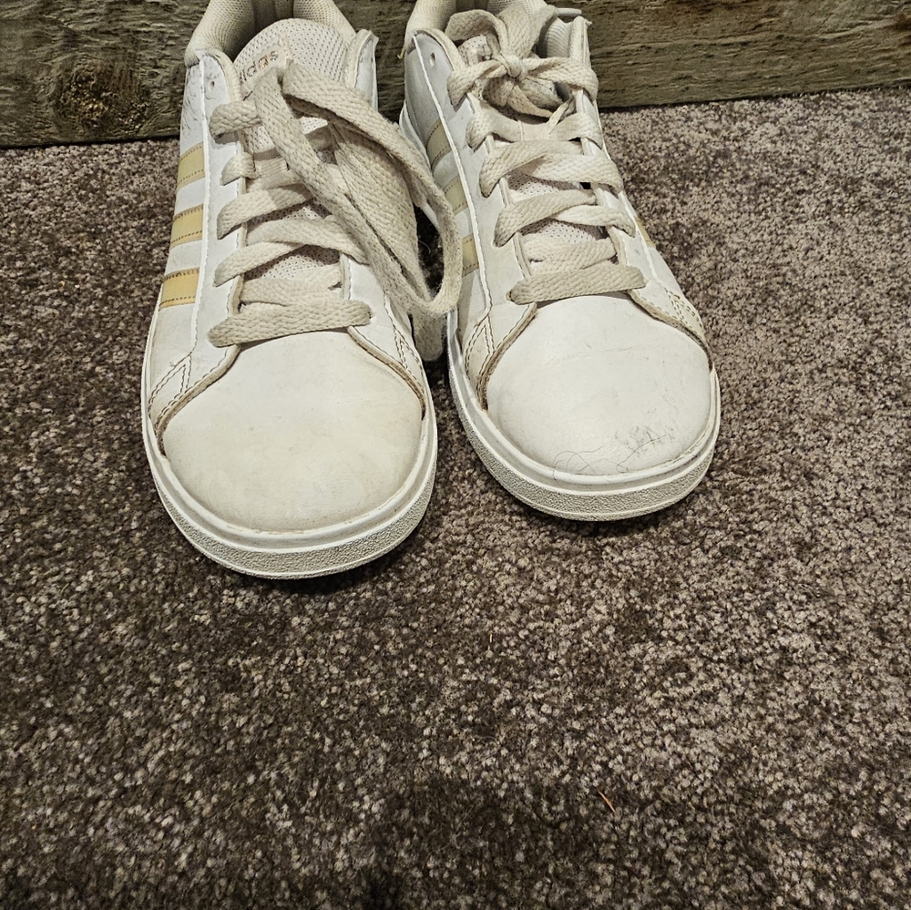 White Addidas Girls size 3